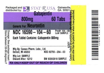 Gabapentin 800mg Label Image (Gabapentin 800mg Label)